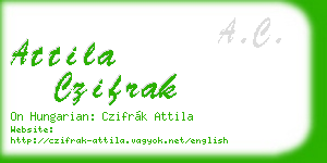 attila czifrak business card
