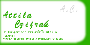 attila czifrak business card